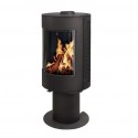 Scambiatore di calore rotondo a legna NovaStove Rety 7kW con supporto