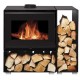 Scambiatore di calore per stufe a legna NovaStove Denso 10kW con supporto log