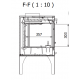 Ferlux Afar Holzofen aus Gusseisen auf dem Boden 15,9 kW