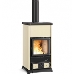 Holzofen mit Wärmerückgewinnung La Nordica Concita 2.0 Stahl 13kW Creme