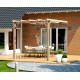 Anlehnpergola aus rohem Holz Cádiz 4x3m 12m2