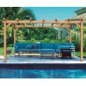 Freistehende Pergola aus Massivholz Valencia 500x400cm 20m2