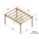 Pergolato autoportante in legno massello Valencia 500x400m 20m2