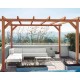 Vrijstaande houten pergola Sitges 400x300cm 12m2