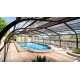 Mid-height pool enclosure Abrisol Tabarca Fixed veranda 12.9x550m