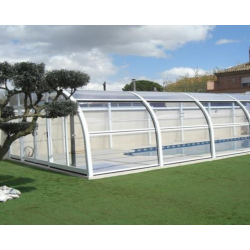 Mid-height pool enclosure Abrisol Tabarca Fixed veranda 15x550m