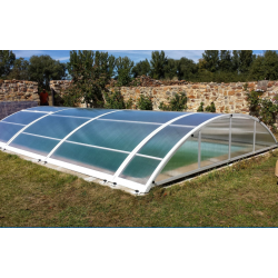 Copertura bassa per piscina Lanzarote Shelter rimovibile 6,66x4,7m