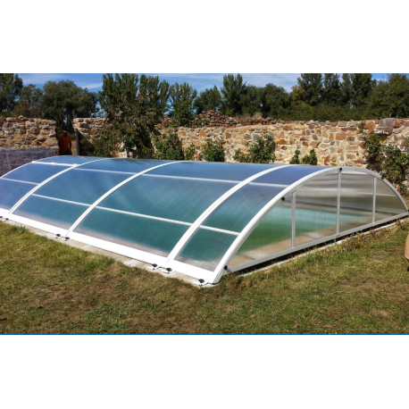 Copertura bassa per piscina Lanzarote Shelter rimovibile 6,66x4,7m