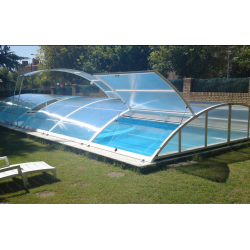 Abri de Piscine Bas Lanzarote Abrisol amovible 8.70x4.7m