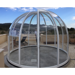 Sfera 390 Telescopische Aluminium Hot Tub Behuizing Wit Klaar om Abrisol te installeren