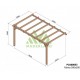 Pergola adossée en bois brut Palma 5x3m 15m2