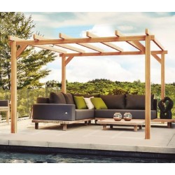 Vrijstaande houten pergola Linares 5x4m 20m2