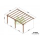 Pergola addossata in legno grezzo Palma 6x4m 24m2