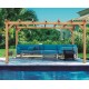 Valencia 4x4m 16m2 freestanding solid wood pergola