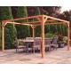 Tarragona 4x4m 16m2 freestanding pergola in raw wood