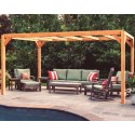 Alicante self-supporting raw wood pergola 4x3m 12m2