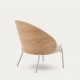 Beige Chenille Armchair and Beige Metal Legs Amy VeryForma