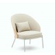 Fauteuil en Cuir synthétique beige et piètements métal Amy VeryForma