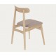 Set of 4 May VeryForma Natural Solid Wood Chairs and Wood Legs