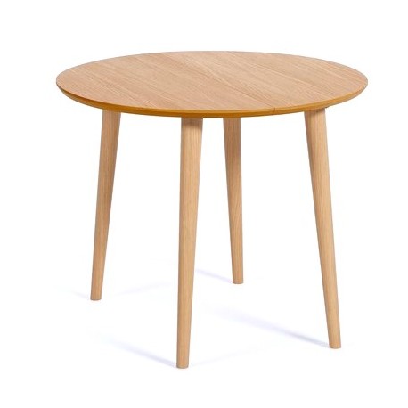 Table Ronde Extensible 90 à 170x90 bois chêne Quio VeryForma