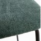 Set van 4 Linda VeryForma Green chenille metalen stoelen en kussen