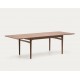 Extendable Rectangle Table 200 to 260x100 Walnut Wood Ela VeryForma