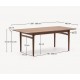 Table Rectangle Extensible 200 à 260x100 bois noyer Ela VeryForma