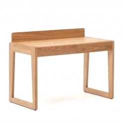 Table de Bureau bois de frêne et rotin 120x60 Andu VeryForma