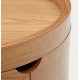 Bedside table wood round ash 55 Ovia VeryForma