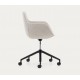 Beige and aluminium office chair with matt black finish Tisia VeryForma