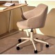 Silla de oficina gris claro con patas de acero blanco mate Nara VeryForma