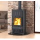 Poêle à bois Nordica Extraflame Fedora 8.3kW Steel noir