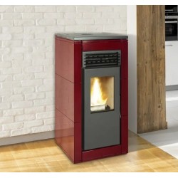 Ferlux Nerea 10 kW Estufa de Pellets Rojo Imperial