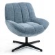 Ena Fabric Armchair Blue Swivel VeryForma