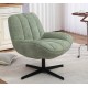 Ena Green Swivel Fabric Armchair VeryForma