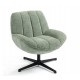 Ena Green Swivel Fabric Armchair VeryForma