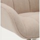 Fauteuil pivotant Aspe tissu beige et métal VeryForma