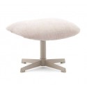 Aspe footstool beige fabric and metal VeryForma