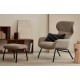 Fauteuil Lina en tissu chenille marron clair et acier VeryForma