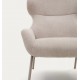 Lina armchair in beige chenille fabric and VeryForma steel