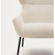 Lina armchair in white terry fabric and VeryForma steel