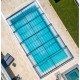 Abri de Piscine Linea plat Abrilios télescopique pour piscine 600x300