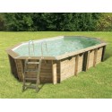 Piscine Bois Ubbink Azura 355x490 H130 Liner Beige